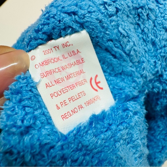 TY Beanie Baby Addison Bear - 2001 Blue Baseball Plush - Picture 9 of 11